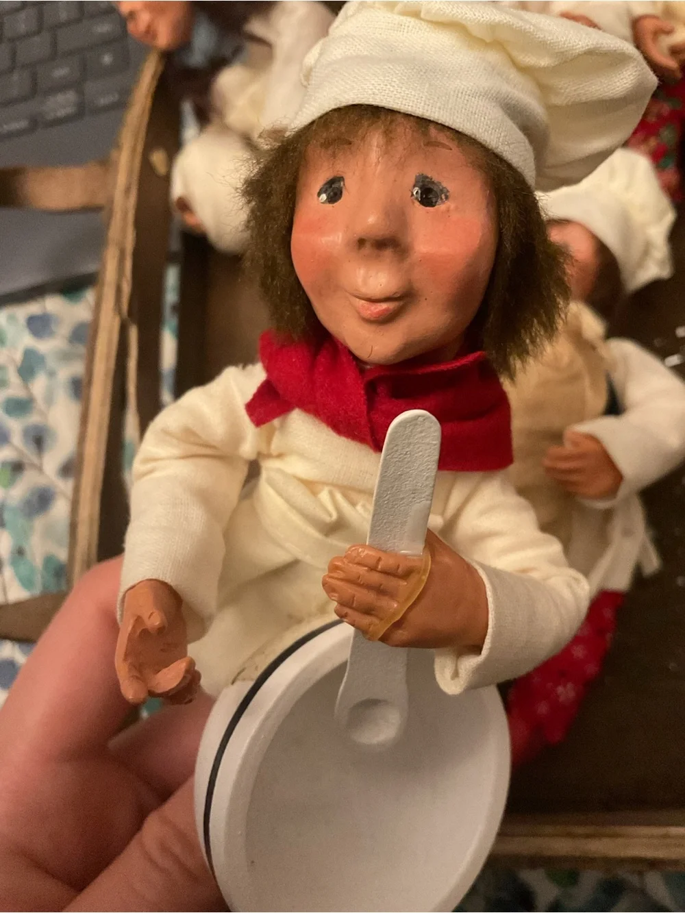 Rare Find Vtg Byers Choice Kindle Creations Lot of 8 Christmas Chef Ornaments